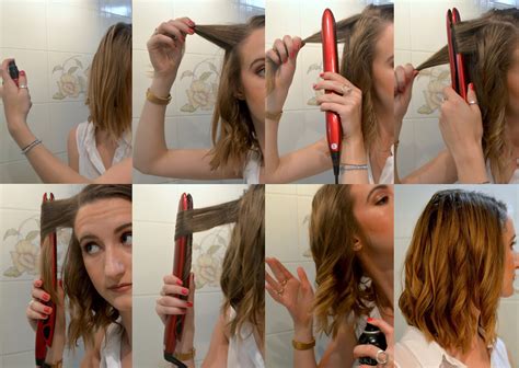 Step 3: Section and protect. Starting at the bottom of your hair, use your fingers to separate a section of hair about an inch in diameter and spray it with heat protectant. Step 4: Begin curling. Hold the iron vertically, with the tip of the barrel pointing down, and wrap the entire hair strand around the barrel.